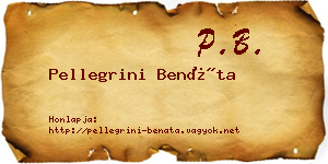 Pellegrini Benáta névjegykártya